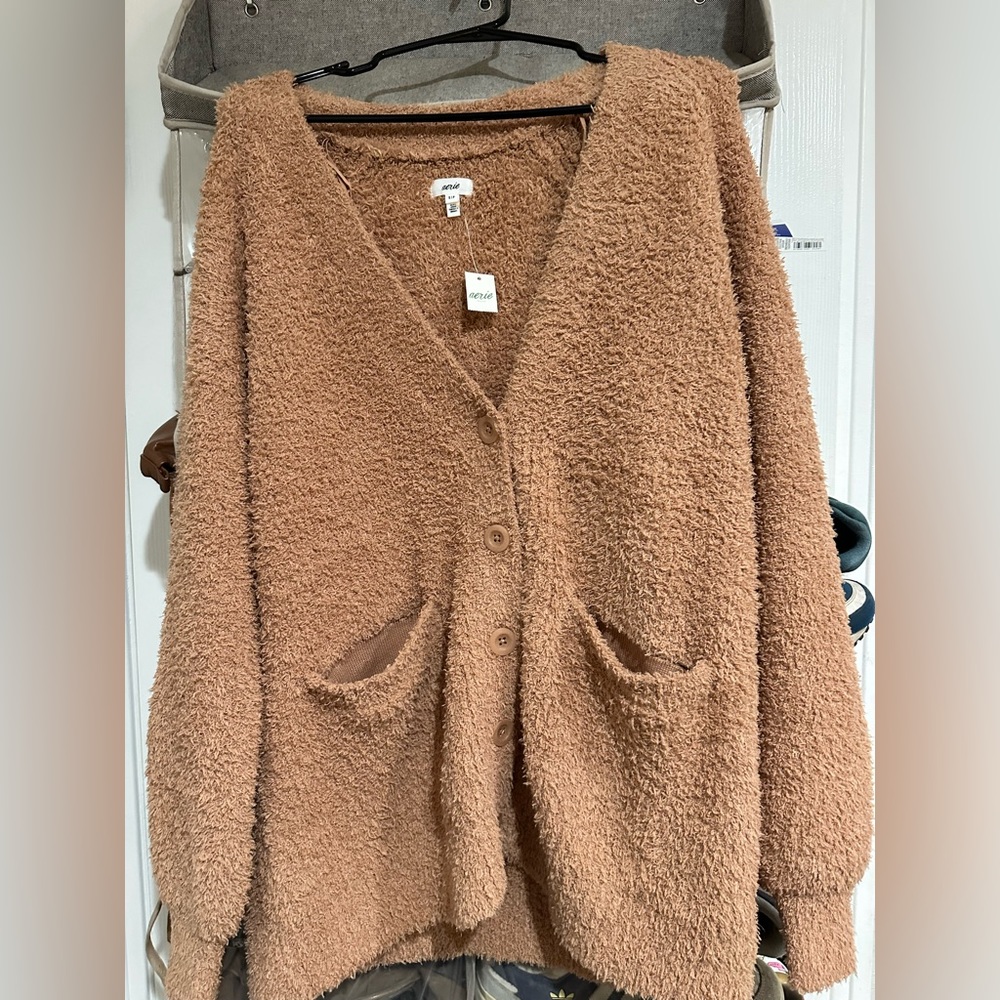 Aerie Marshmallow Cardigan Sweater